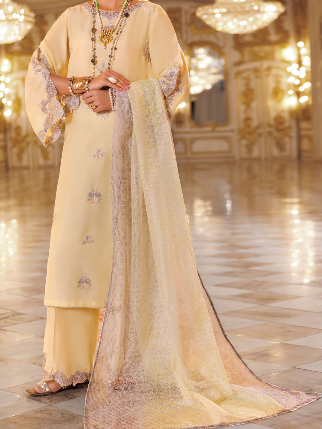 LEMON SHEESHA SILK 3PC STITCHED | AL-3PS-LS-503/AM-3001F
