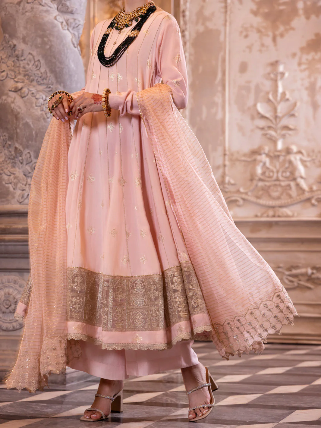 LIGHT PINK VISCOSE LUREX 3PC STITCHED | AL-3PS-LS-513/AM-3139A - Image 3