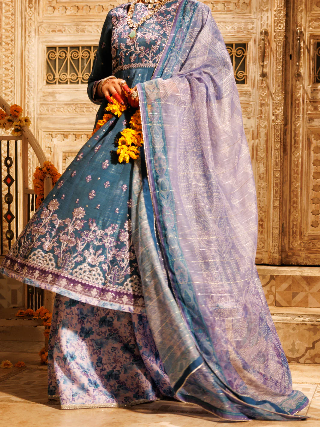ICE BLUE MESURI NET 3PC STITCHED | AL-3PS-LS-552/FB-552A - Image 5