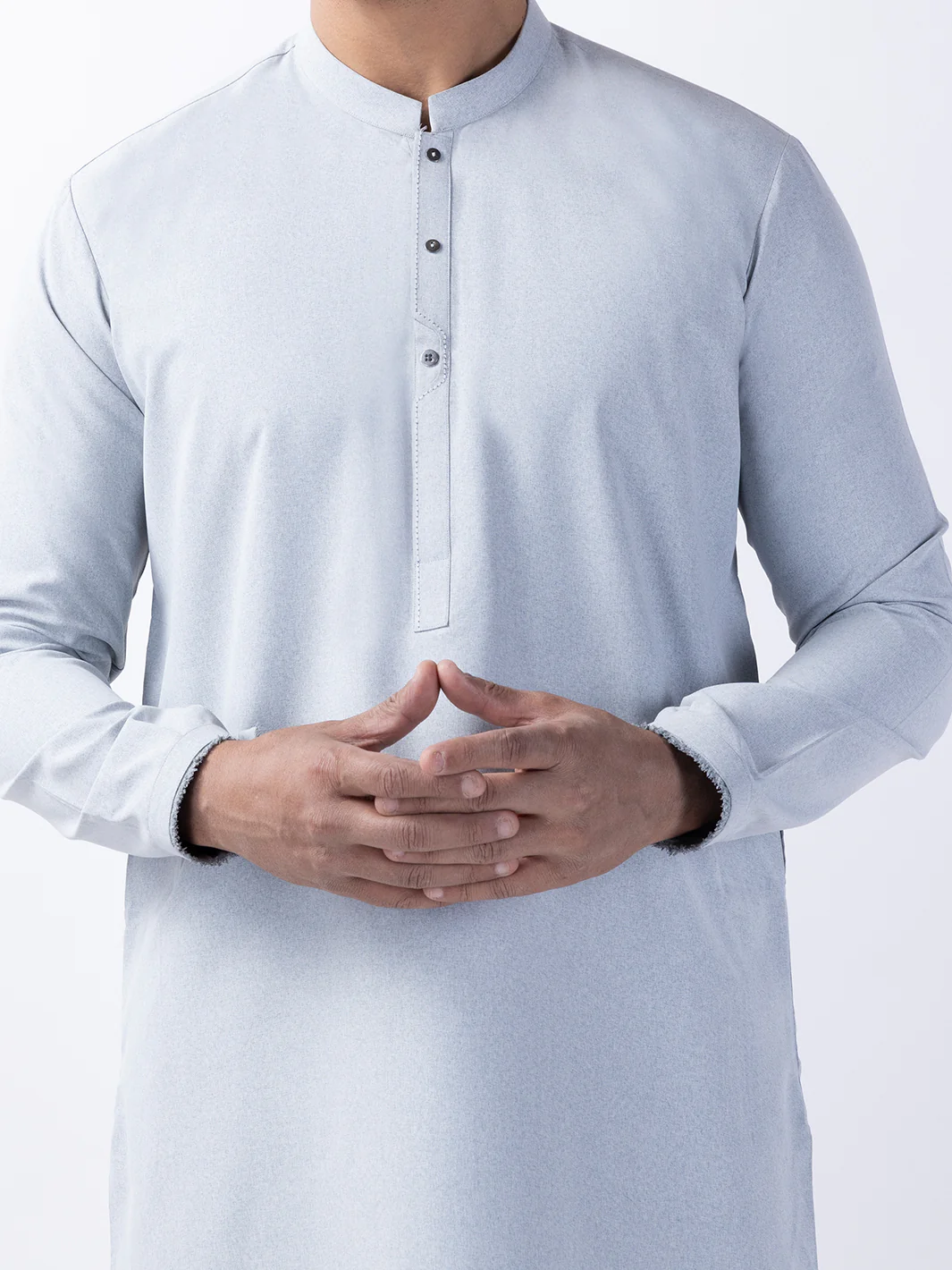 LIGHT BLUE BLENDED KURTA | AL-K-1156/AM-2145C - Image 2