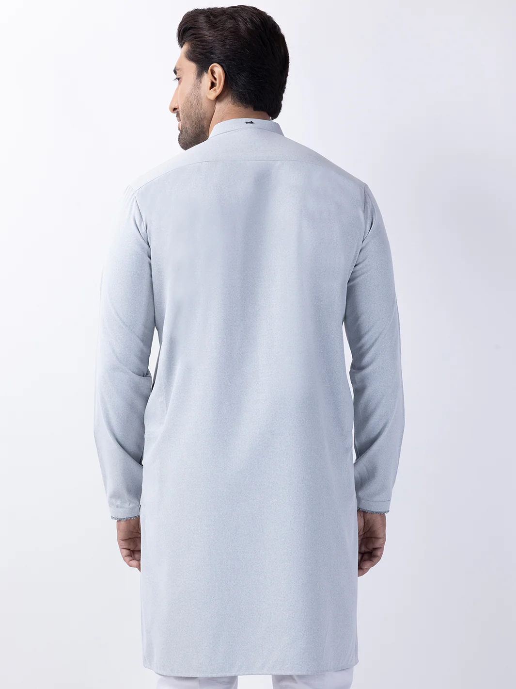LIGHT BLUE BLENDED KURTA | AL-K-1156/AM-2145C - Image 3