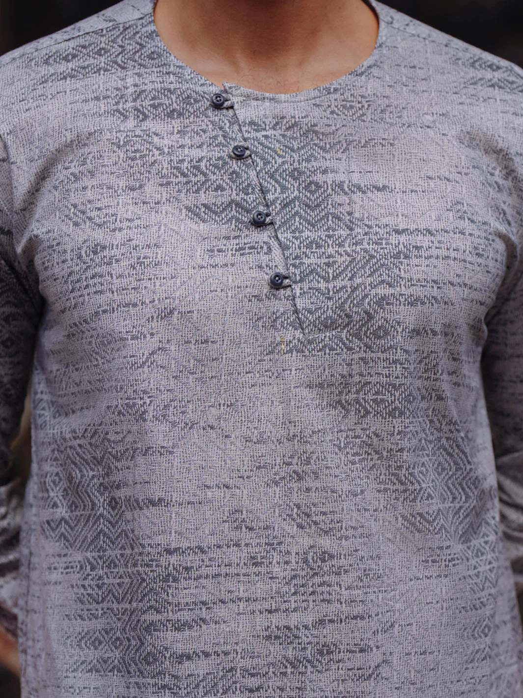 GREY COTTON KURTA | AL-K-1186/AM-6310A - Image 2