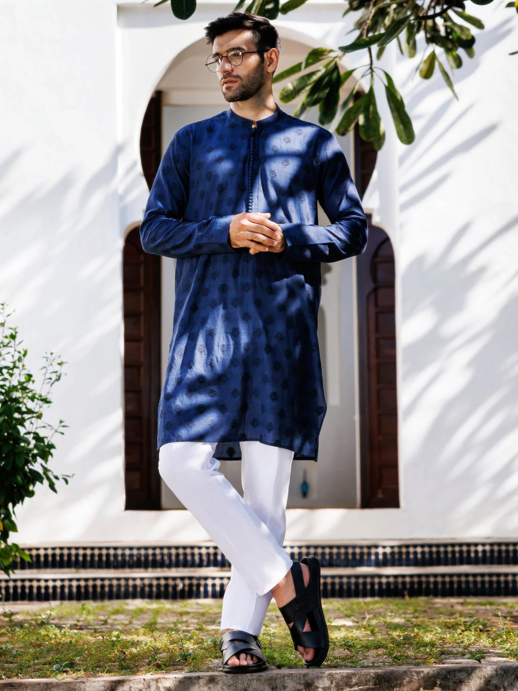 BLUE COTTON KURTA | AL-K-1233/AM-6324C