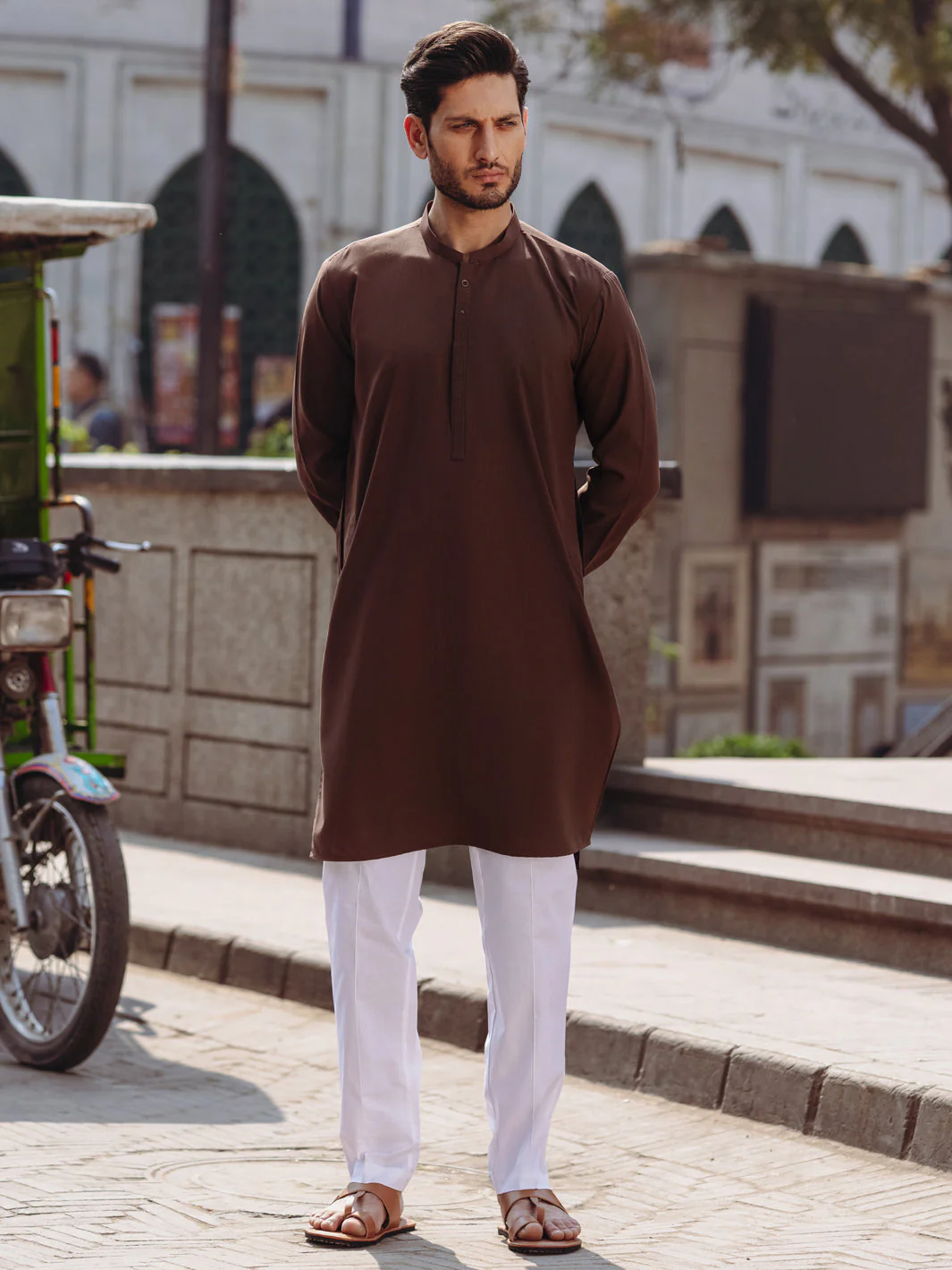 BROWN BLENDED KURTA | AL-K-1257/AM-6315B