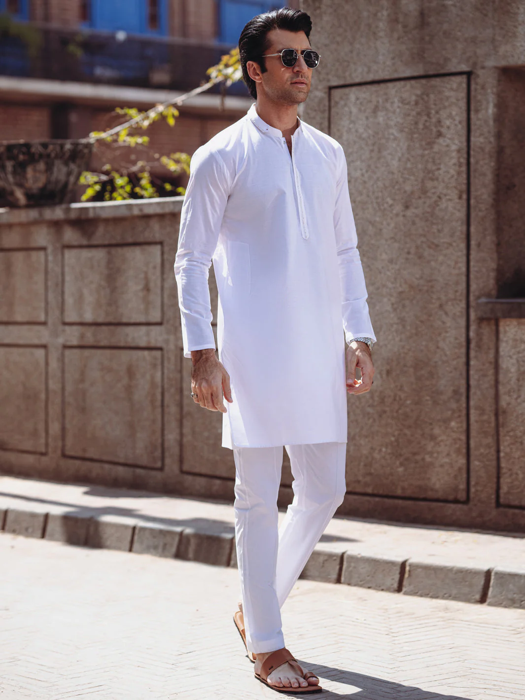 WHITE COTTON KURTA | AL-K-1264A/AM-6236A