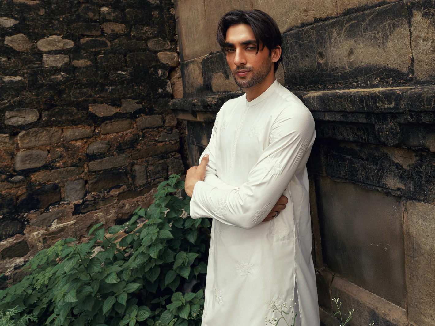 WHITE BLENDED KURTA | AL-K-1275/AM-6301A - Image 6
