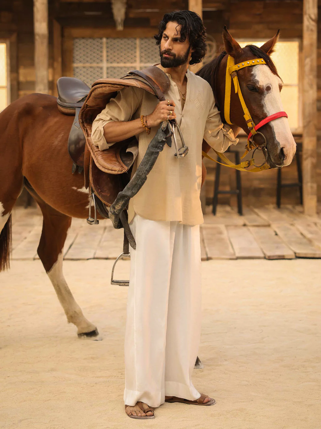 BEIGE COTTON KURTA | AL-K-1291/AM-15036A