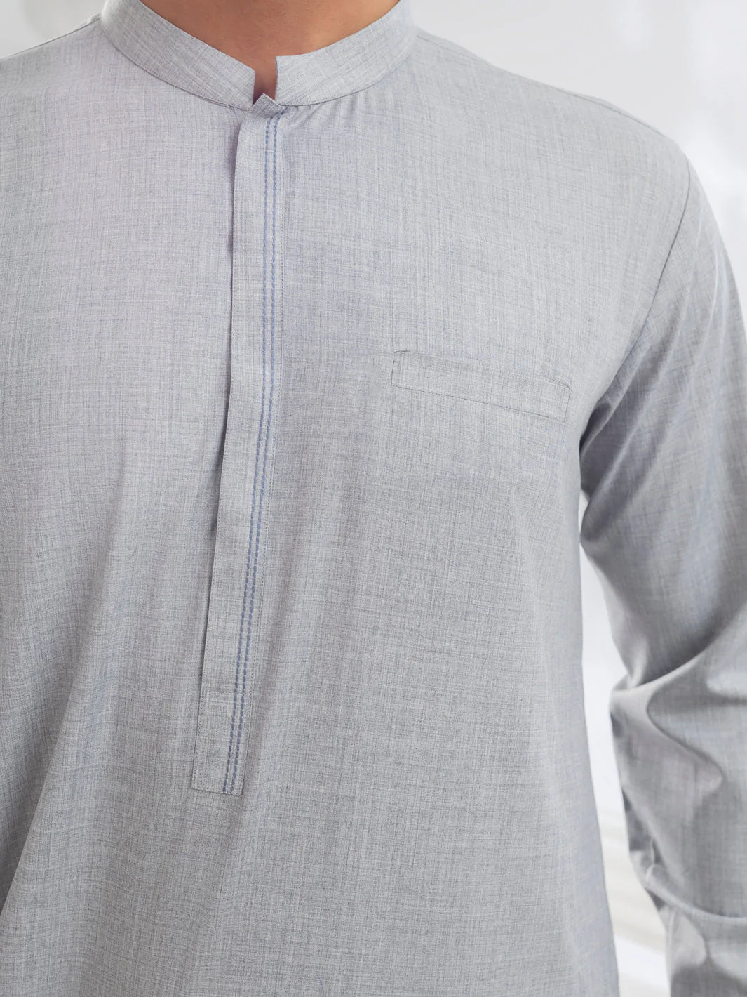 GREY BLENDED KAMEEZ SHALWAR | AL-KS-3104/AM-6209C - Image 2