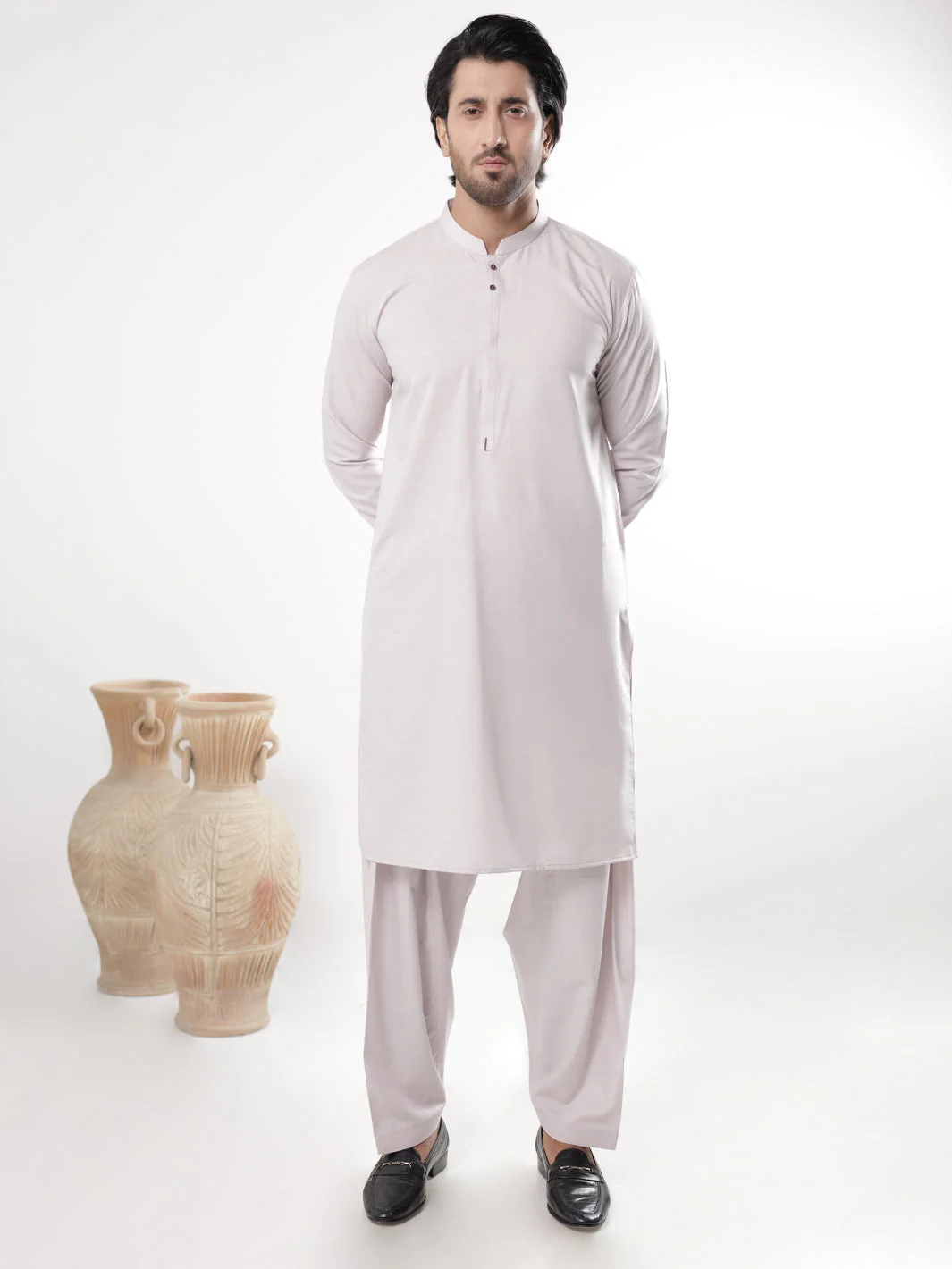 TEA PINK BLENDED KAMEEZ SHALWAR | AL-KS-3215/AM-6293B