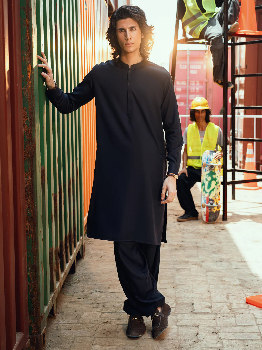 NAVY BLUE KAMEEZ SHALWAR | AL-KS-3288/AM-6341C - Image 3