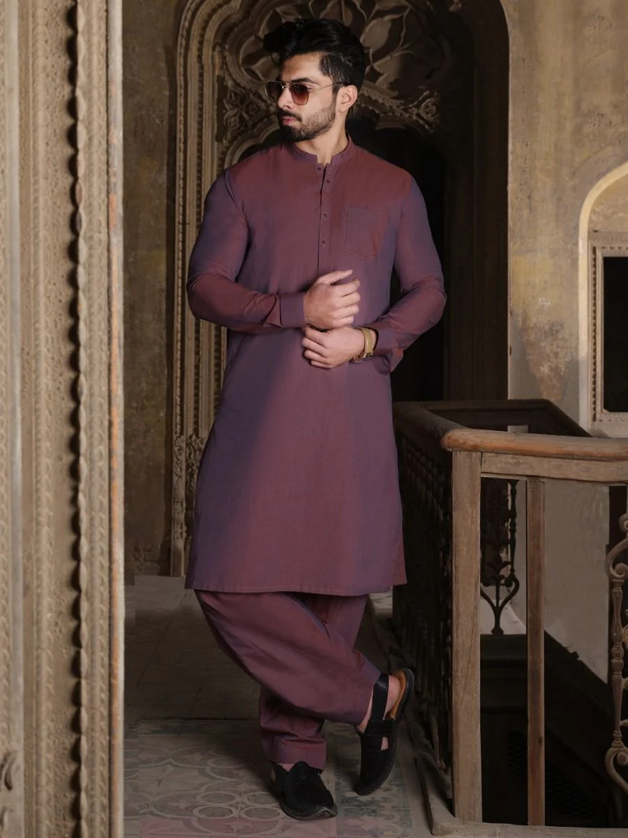 MAROON KAMEEZ SHALWAR | AL-KS-US-2498 V-3 2020