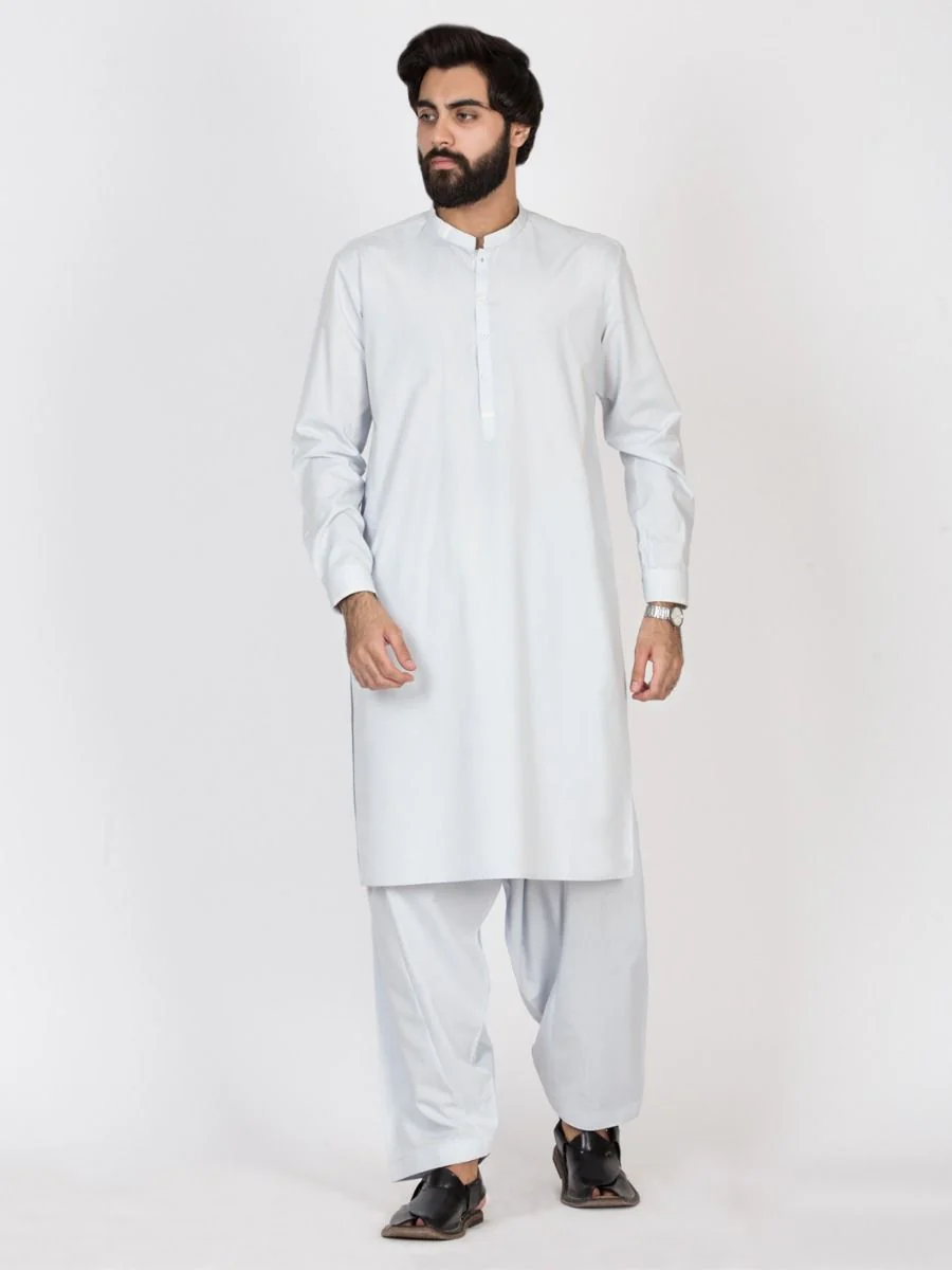LIGHT BLUE VISCOSE KAMEEZ SHALWAR | AL-KS-US-2629/AM-895B