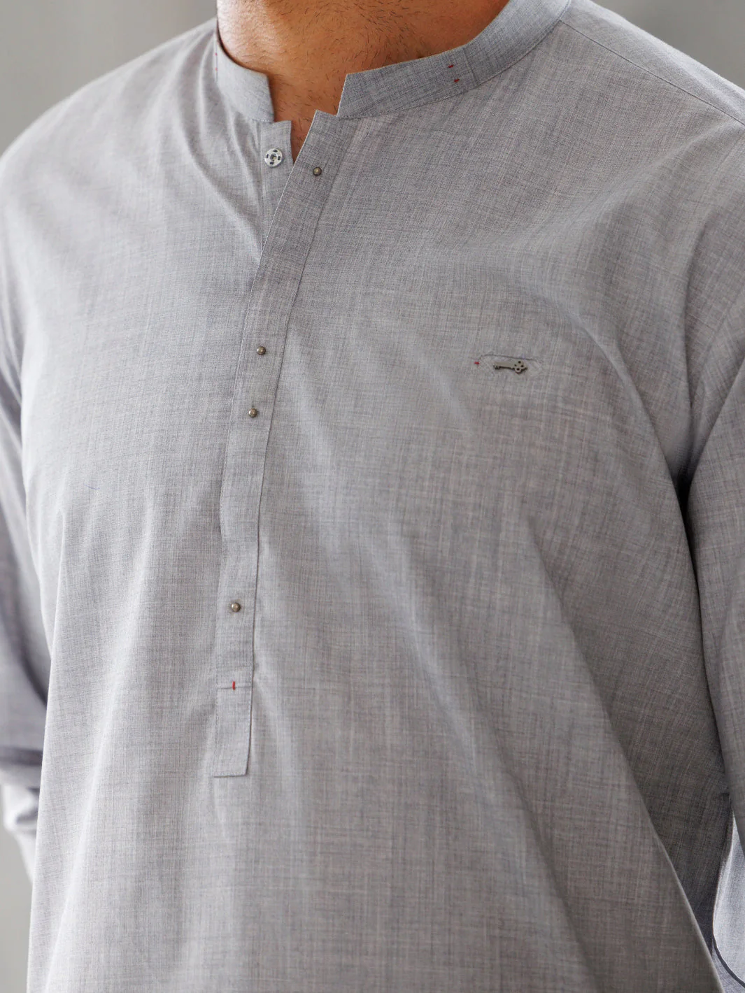 ASH GREY BLENDED KURTA TROUSERS | AL-KT-3100/AM-6209D - Image 4