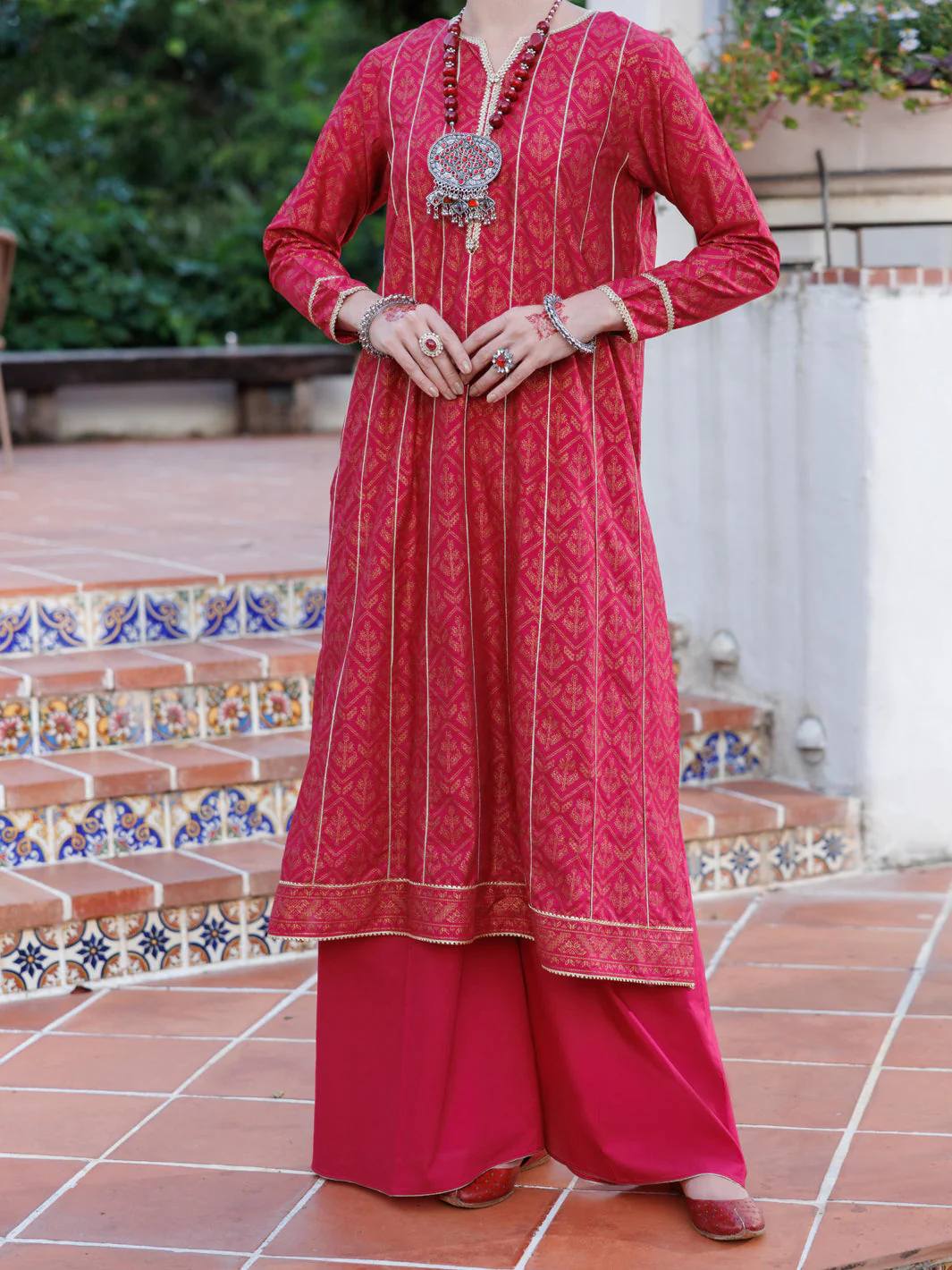 FUCHSIA LAWN KURTI | AL-LK-1029/FB-1029A
