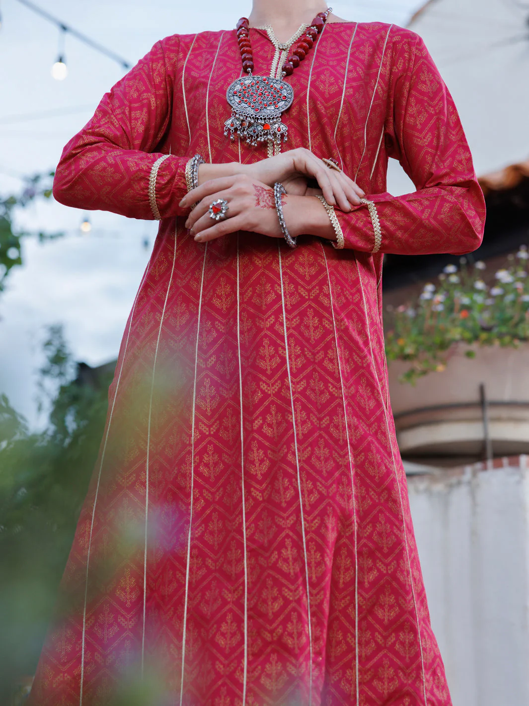 FUCHSIA LAWN KURTI | AL-LK-1029/FB-1029A - Image 3