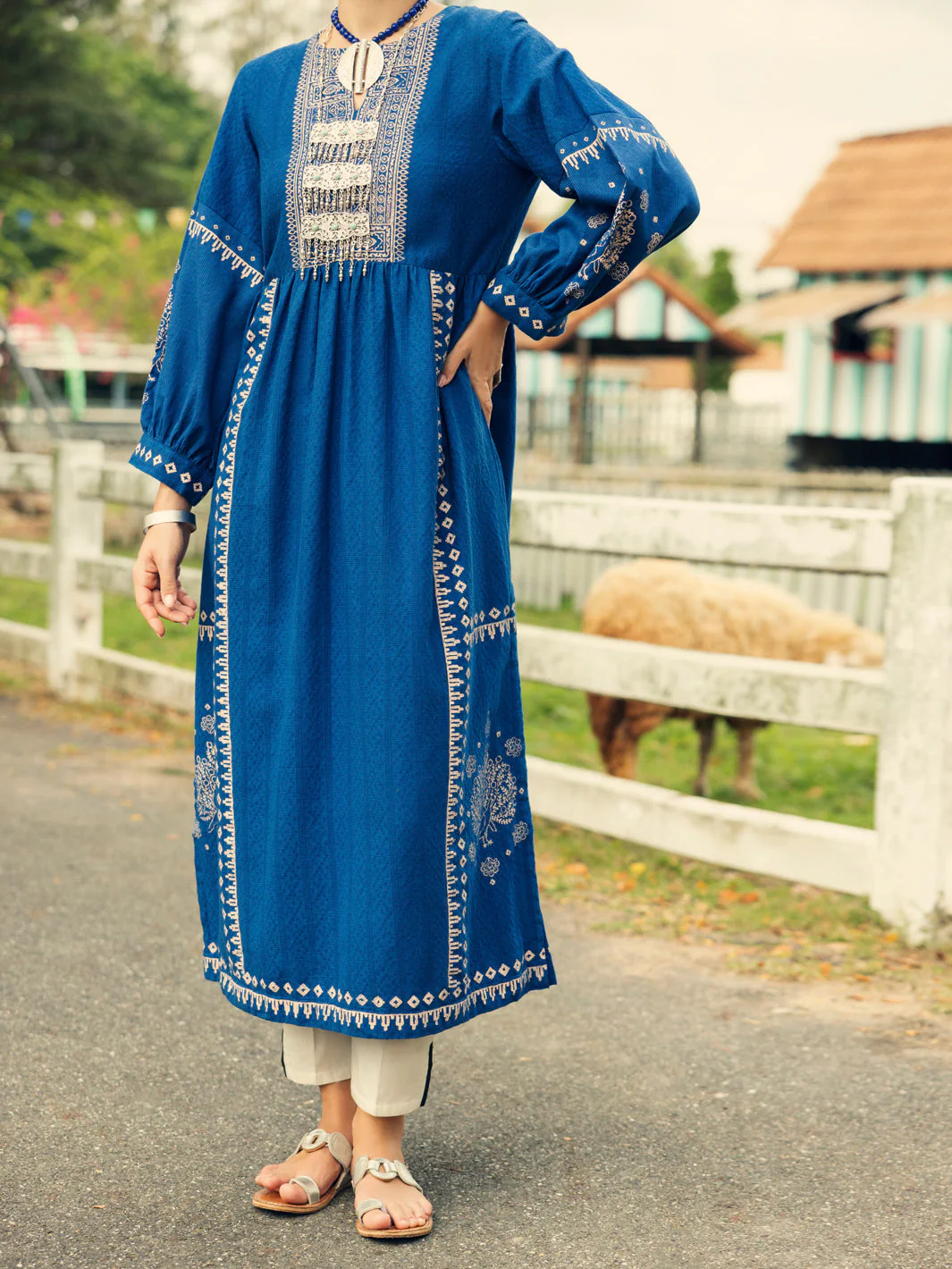 BLUE LINO KARA KURTI | AL-LK-1045/FB-1045A