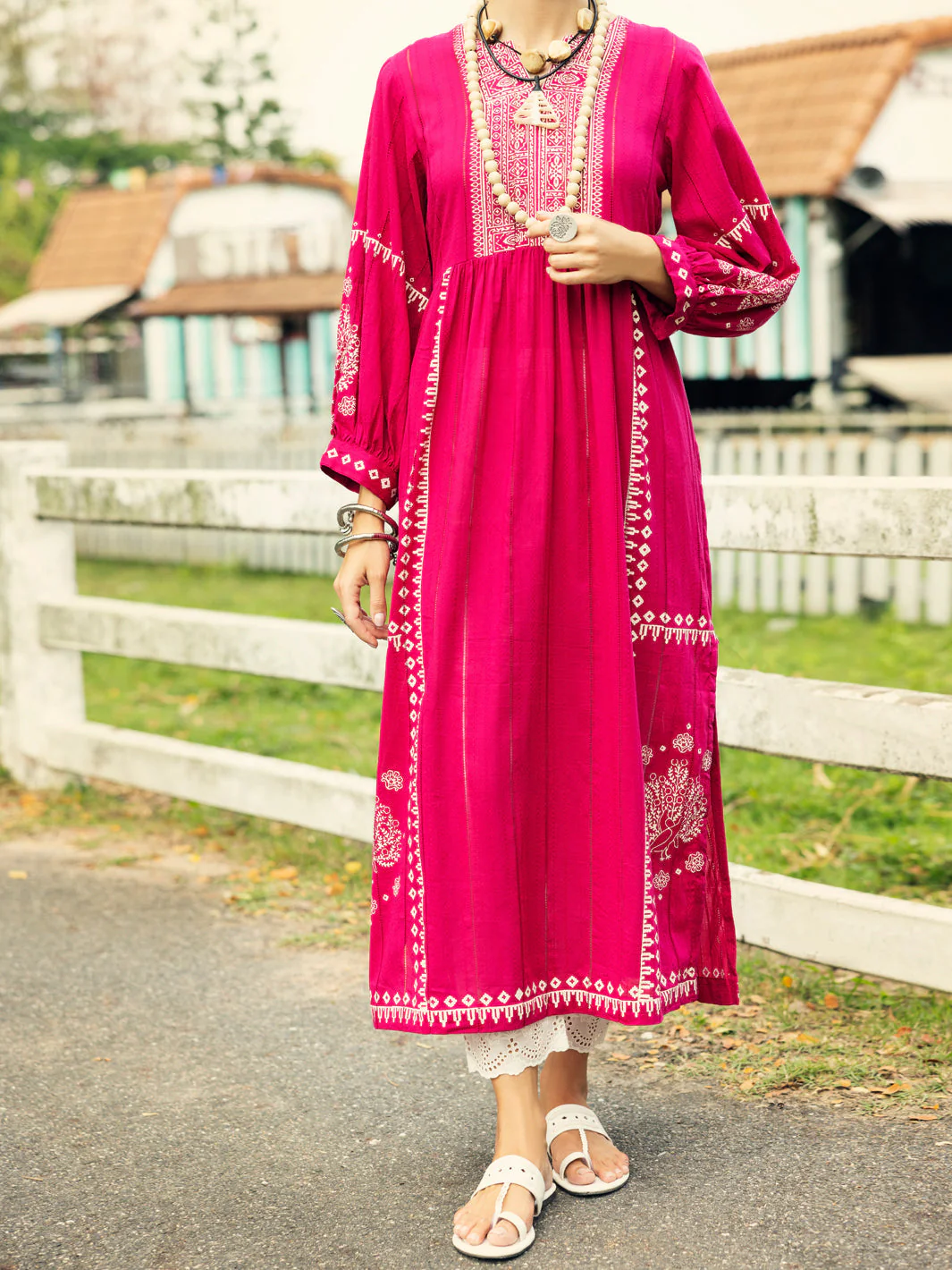PINK LINO KARA KURTI | AL-LK-1047/FB-1047A