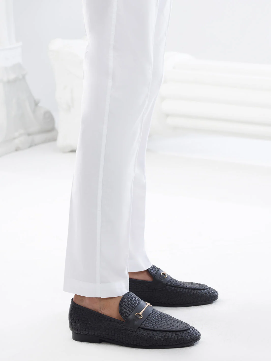 WHITE COTTON TROUSERS | AL-MTR-008W-R26/JJ-8775-A2 - Image 3