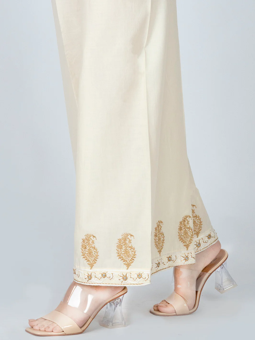 OFF WHITE LAWN TROUSERS | AL-T-US-568/RFD