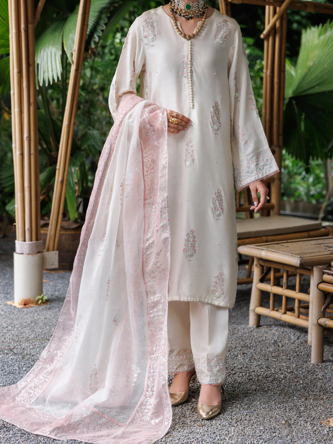OFF WHITE MAPLE SILK 3PC STITCHED | ALP-3PS-2032/S AM-2329A