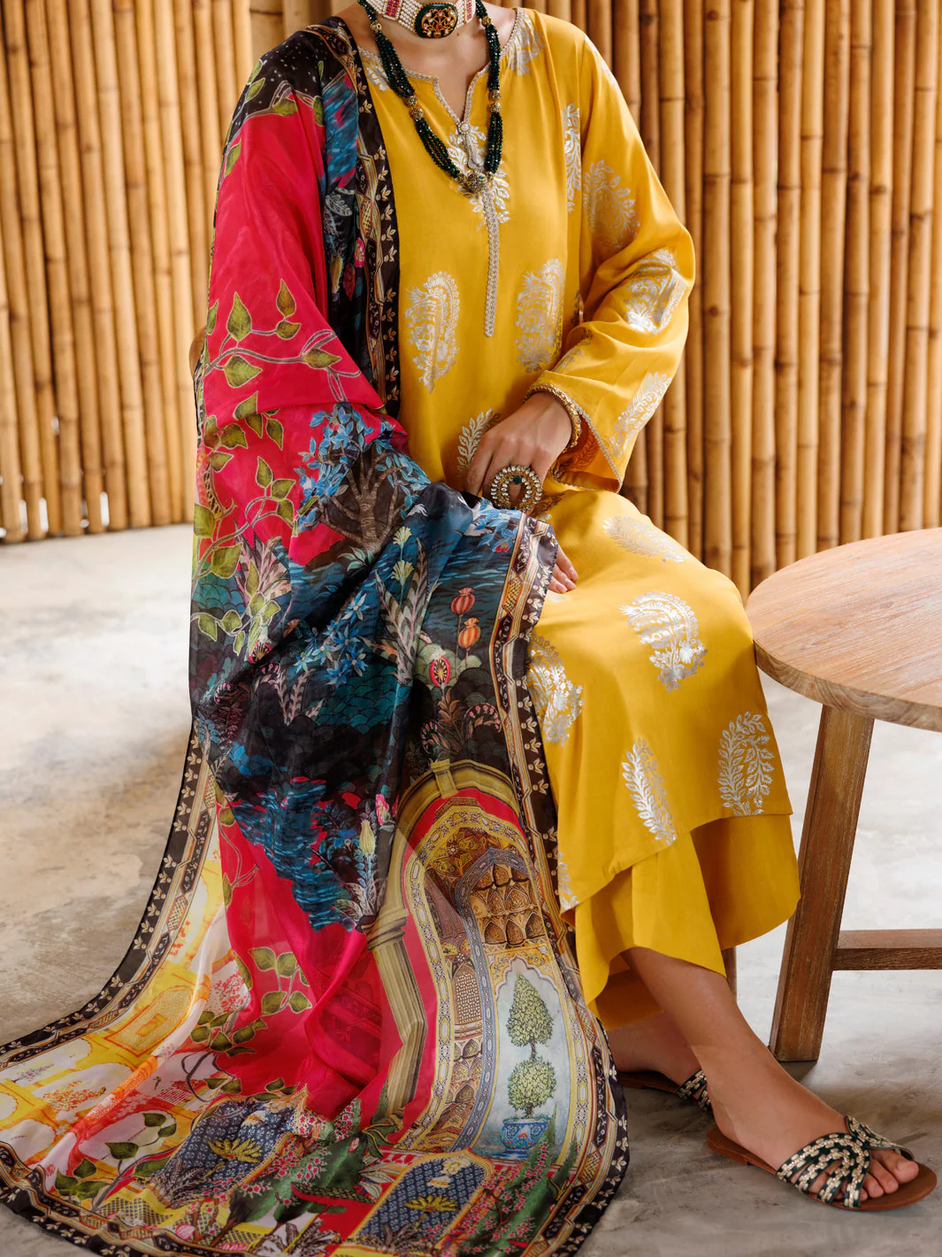 YELLOW VISCOSE 3PC STITCHED | ALP-3PS-2042/S FB-2042A - Image 4