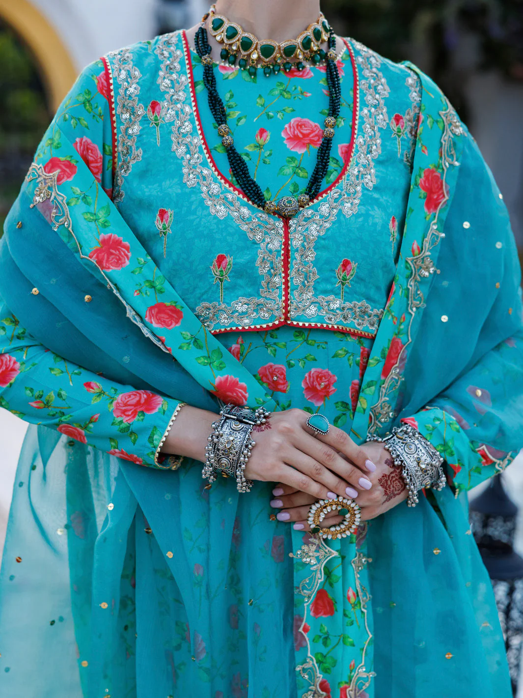 SEA GREEN MAPLE SILK 3PC STITCHED | ALP-3PS-2052/S FB-2052A - Image 5