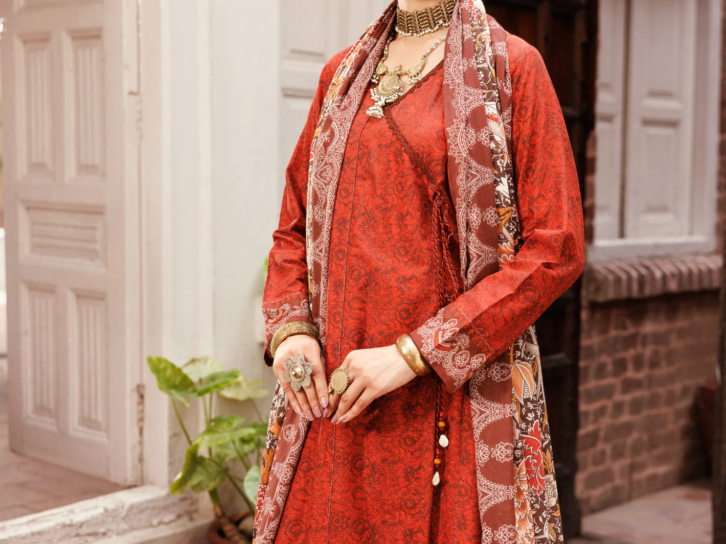 MAROON LAWN 3PC STITCHED | ALP-3PS-2144/S FB-2144A - Image 4
