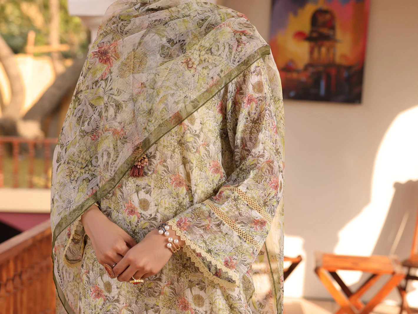 BEIGE 3PC UNSTITCHED | ALP-3PS-US-1612 FB-1612A - Image 4