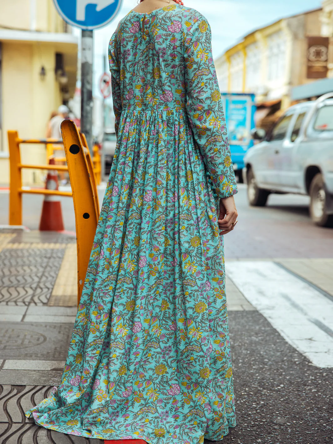 AQUA BLUE KURTI | ALP-LK-US-1762/FB-1762A - Image 2