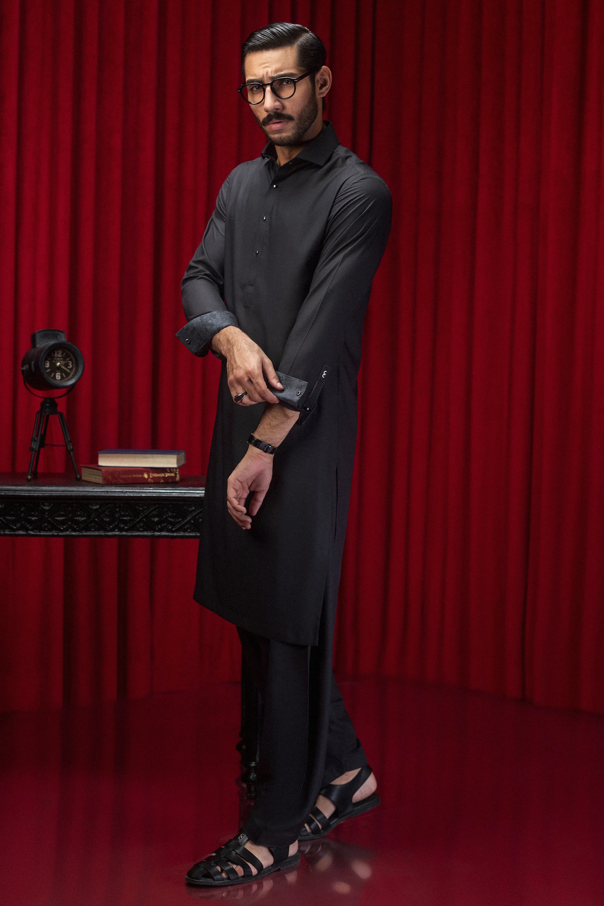 DARK GREY KAMEEZ SHALWAR | CCMKS-S-39543-A3 - Image 4