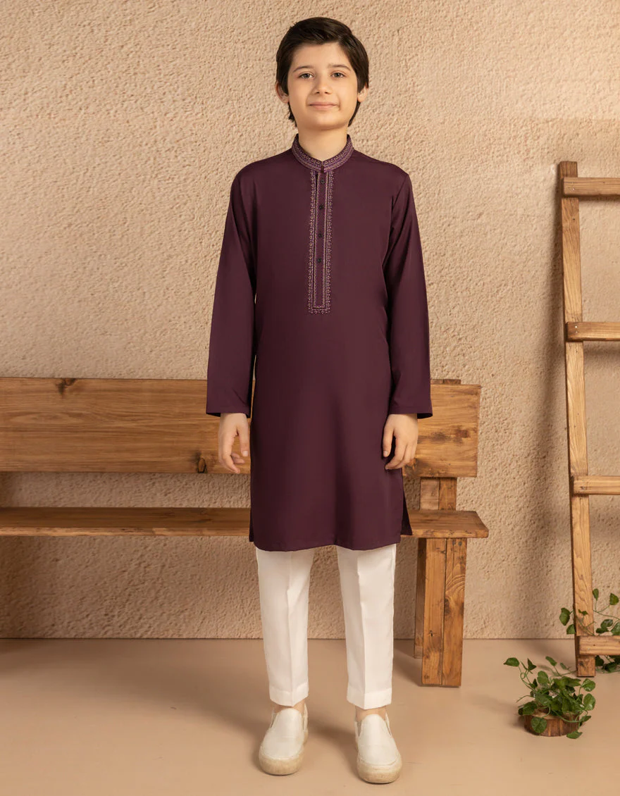 VIOLET BLENDED KURTA | JCK-A-39291/S25/JJ9954-FL