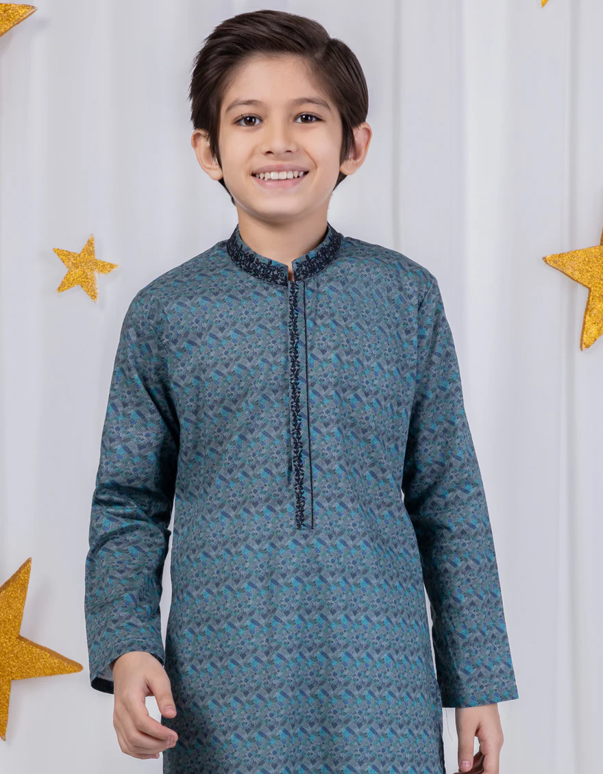 GREEN COTTON KURTA | JCK-S-39041/S24/JJ9212-SF - Image 2