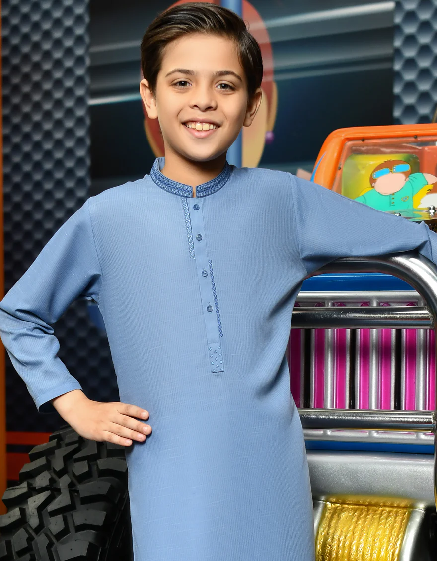POWDER BLUE KURTA | JCK-S-US-38701/S23/JJ8715-SF - Image 2