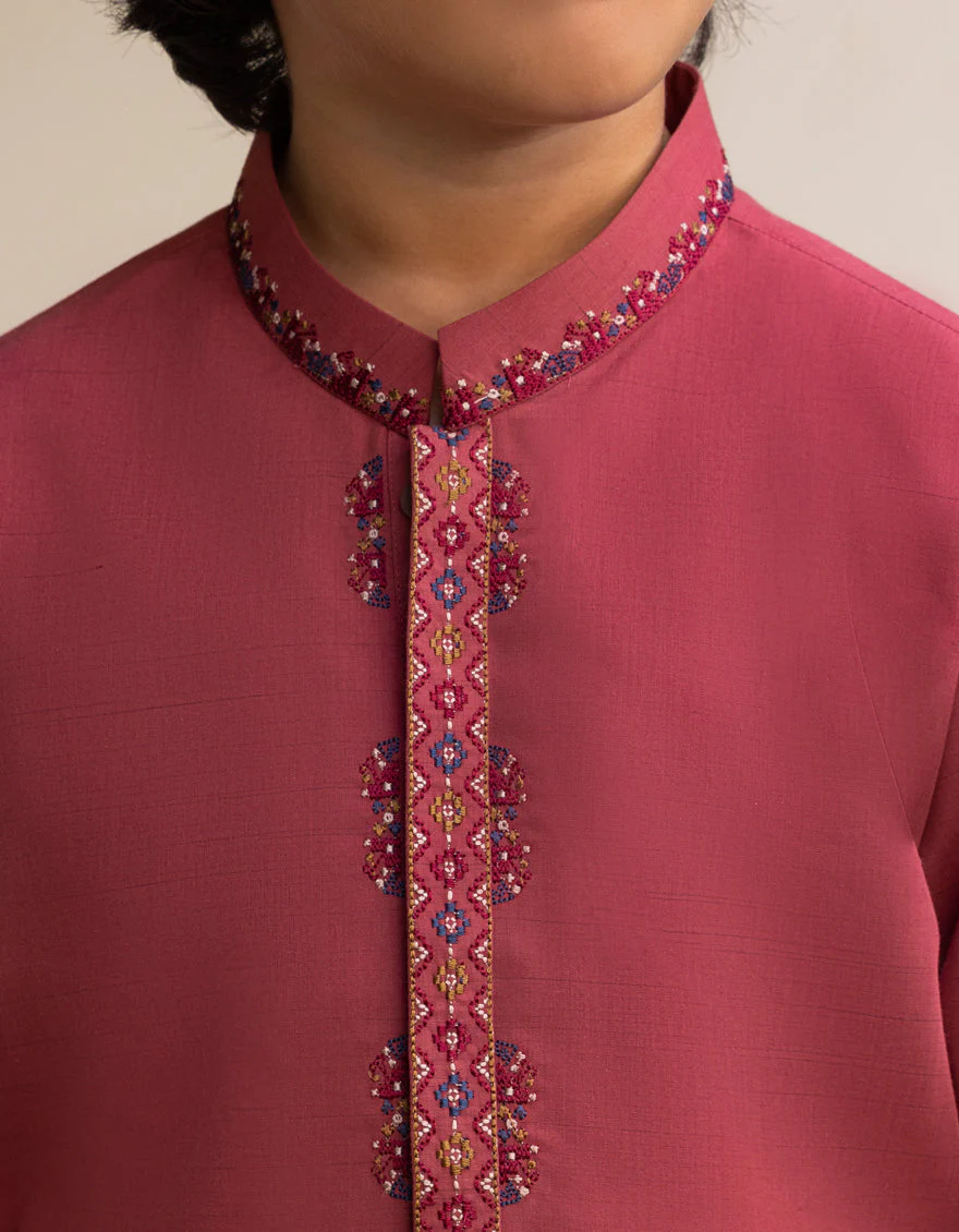 ARIZONA PINK BLENDED KURTA TROUSERS | JCKP-A-34987/S25/JJ9358-CL - Image 3