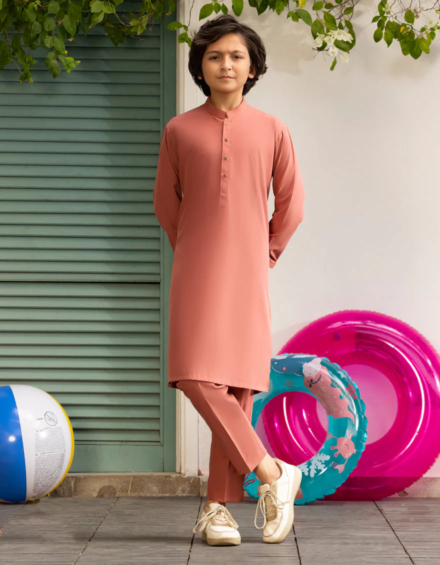 ARIZONA RED BLENDED KURTA TROUSERS | JCKP-A-46564/S25/JJ8384-CL - Image 3
