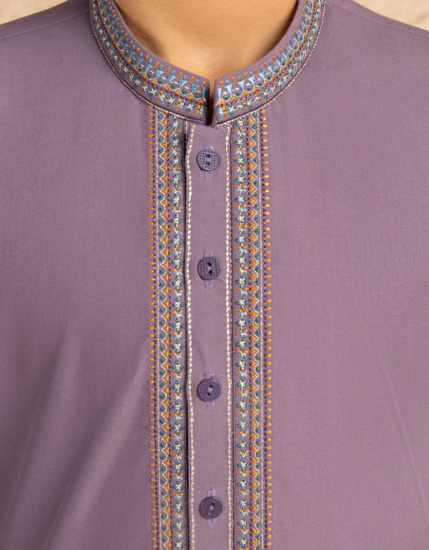 LAVENDER BLENDED KAMEEZ SHALWAR | JCKS-A-39328/S25/JJ10120-FL - Image 3