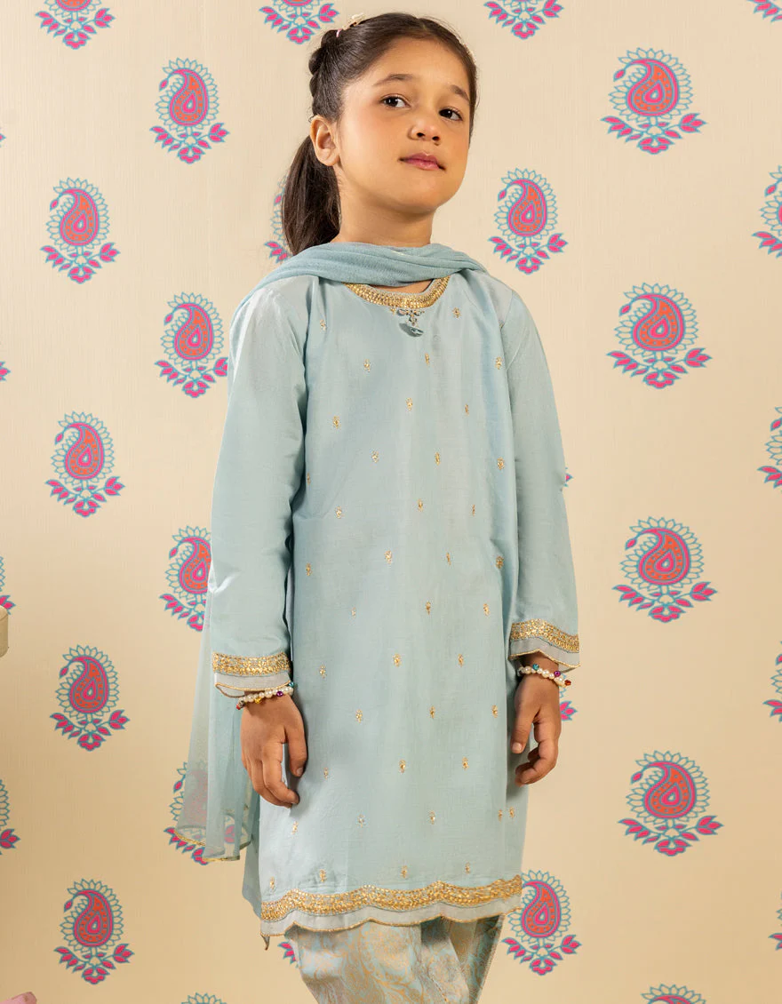 BLUE LAWN 3PC STITCHED | JGK-S-JGP-25-1508 FB/SHEEN-GILTZ-2 - Image 2