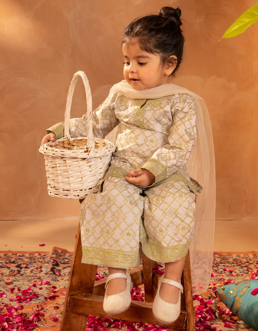 GREEN SILK 3PC STITCHED | JGK-S-JIF-25-1703 FB/IRIS-03