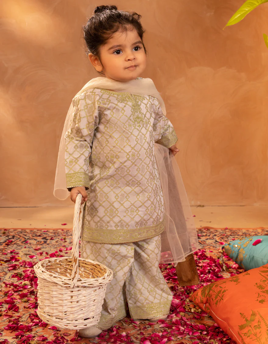GREEN SILK 3PC STITCHED | JGK-S-JIF-25-1703 FB/IRIS-03 - Image 3