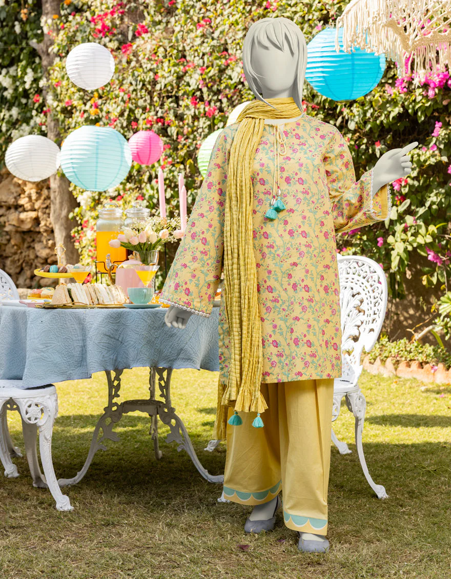 YELLOW LAWN 3PC STITCHED | JGK-S-JTP-25-604 FB/BASICS-04