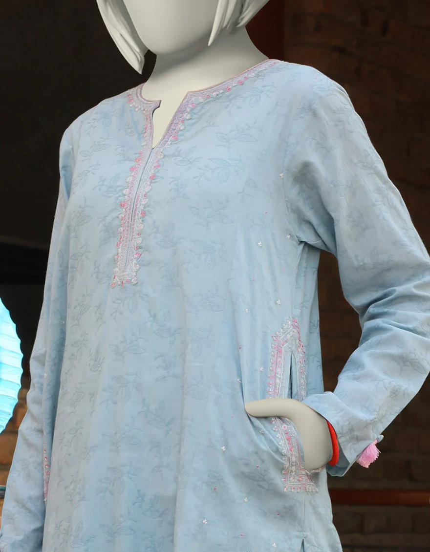 BLUE TEXTURED 2PC STITCHED | JGK-S-JTST-25-407 FB/CRAFT-01 - Image 2