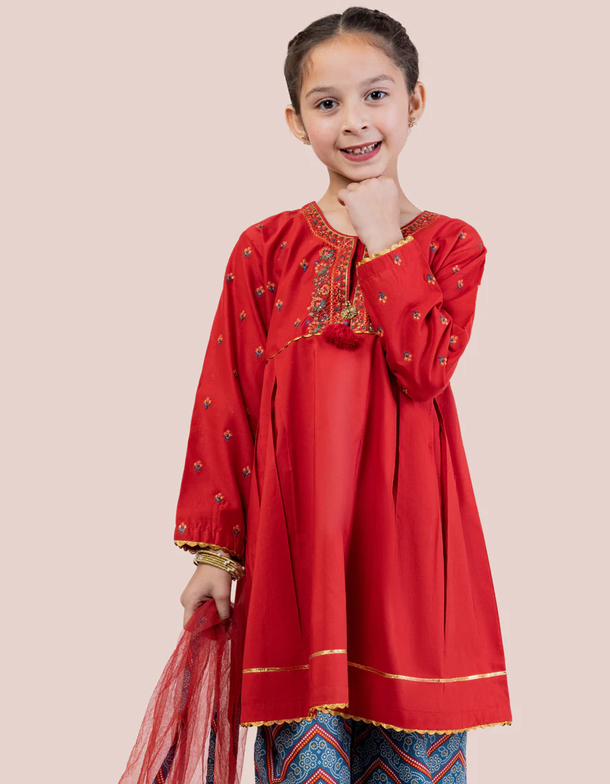 RED LAWN 3PC STITCHED | JGKL-S-24-1534 FB/CH - Image 2