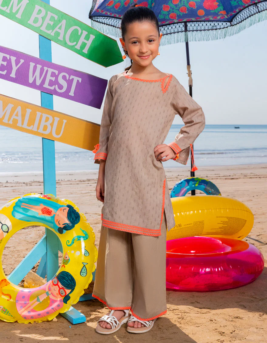 BEIGE DOBBY 2PC STITCHED | JGKL-S-JGST-25-5613 FB/VIVID-4