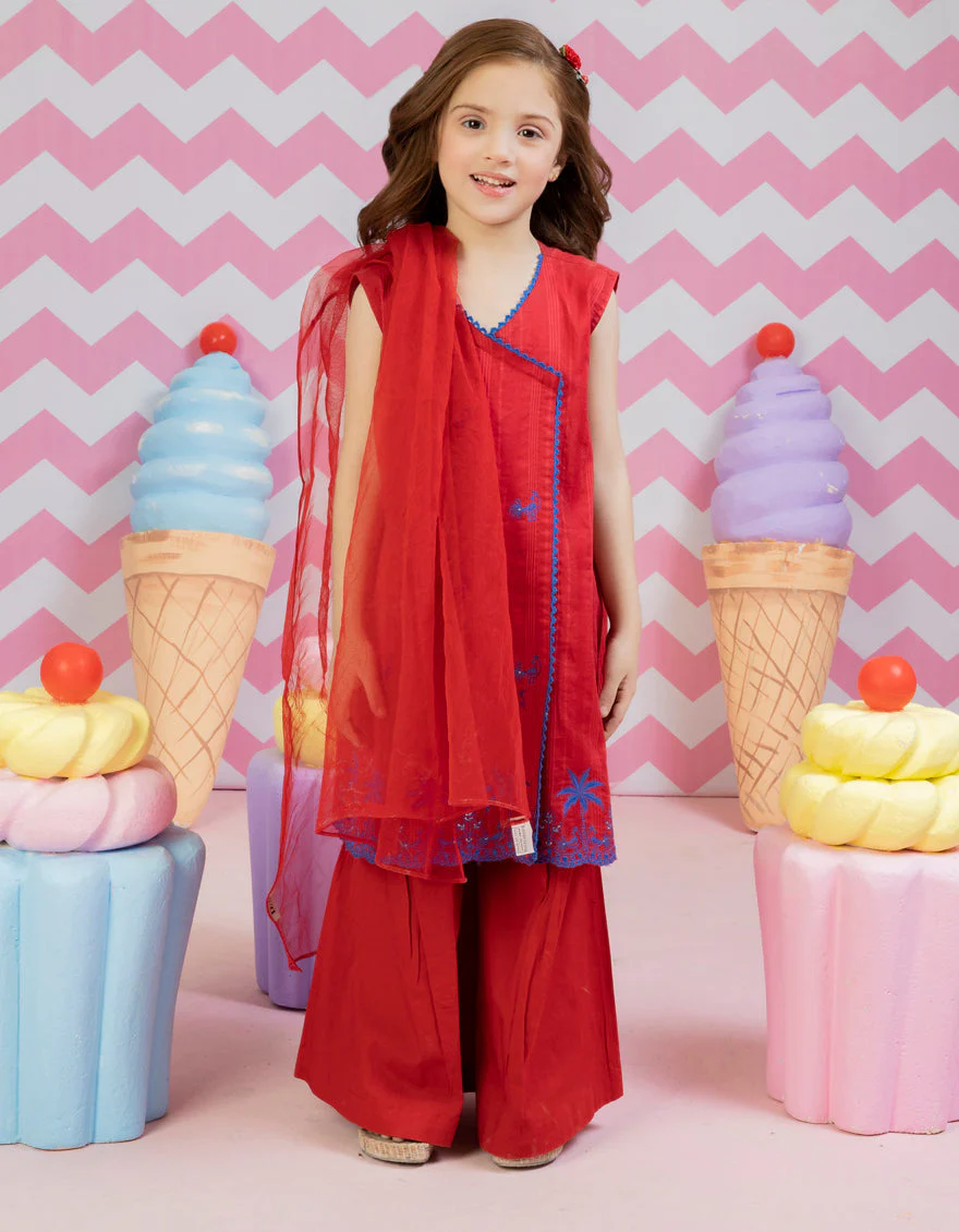 RED DOBBY 3PC STITCHED | JGKL-S-US-22-1507 FB/RED