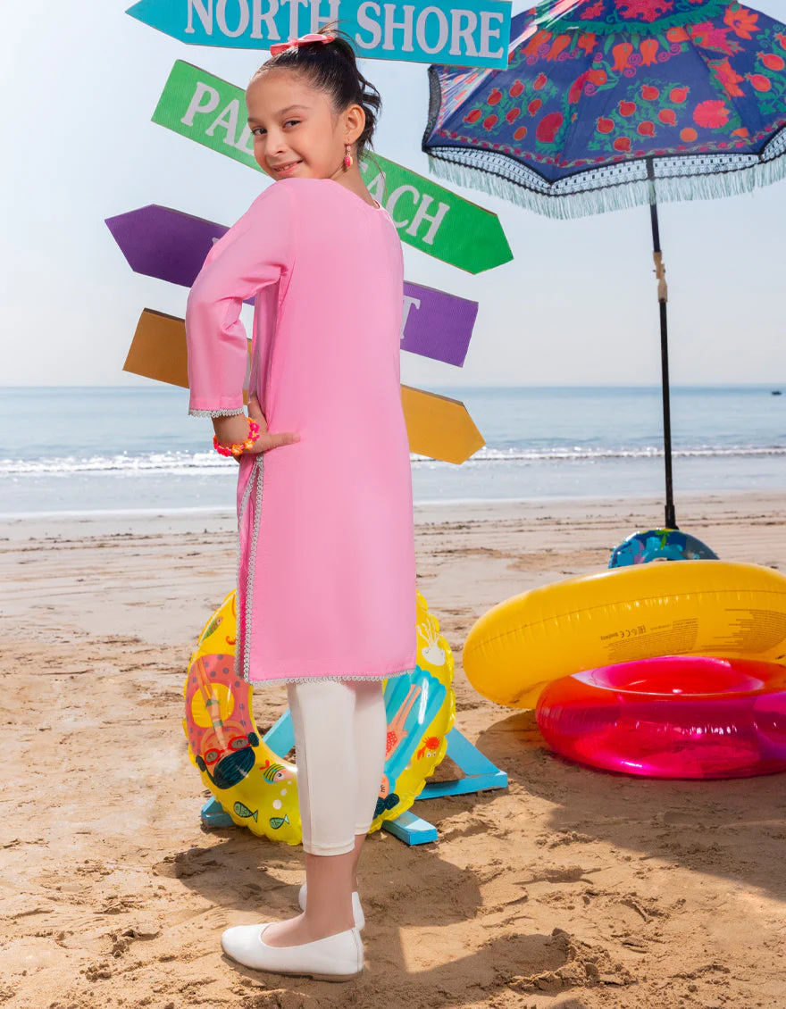 PINK LAWN KURTI | JGLK-S-JGS-25-2506 FB/ETHNIC-2 - Image 2