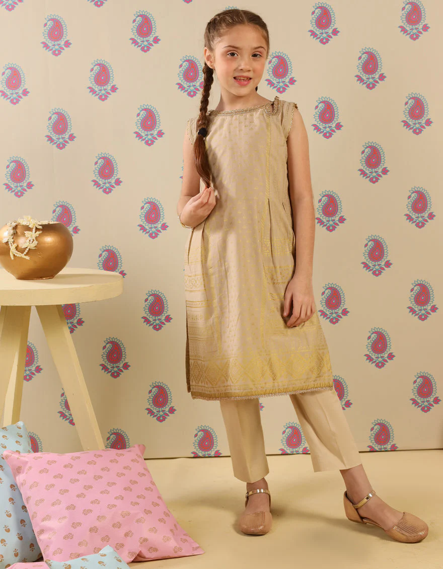 BROWN LAWN KURTI | JGLK-S-JGS-25-2509 FB/SHEEN-1