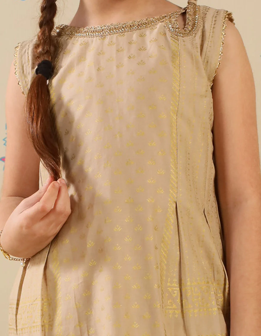 BROWN LAWN KURTI | JGLK-S-JGS-25-2509 FB/SHEEN-1 - Image 2