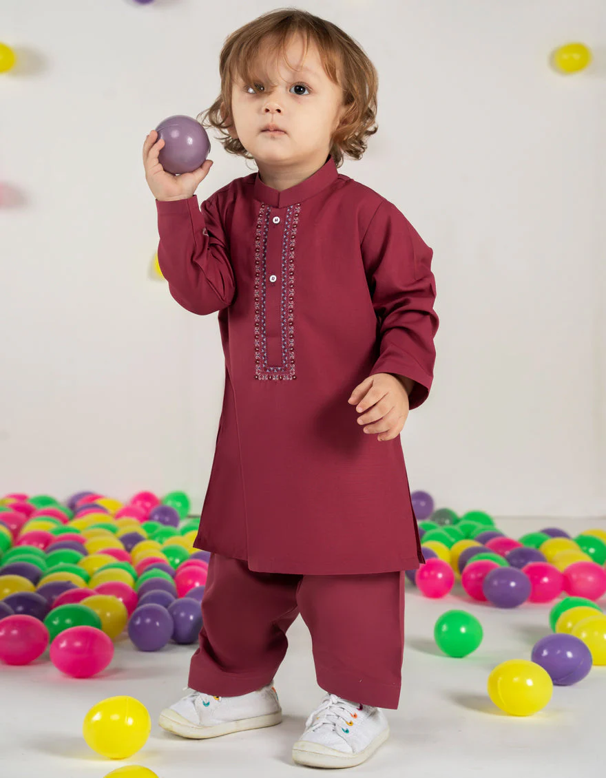 MAGENTA BLENDED KAMEEZ SHALWAR | JJIKS-A-46528/S25/JJ7527-SF