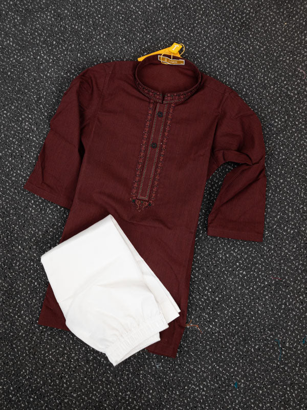 MAROON BLENDED SPECIAL KAMEEZ SHALWAR | JJIKS-A-SP-46589/S25/JJ7388-FL
