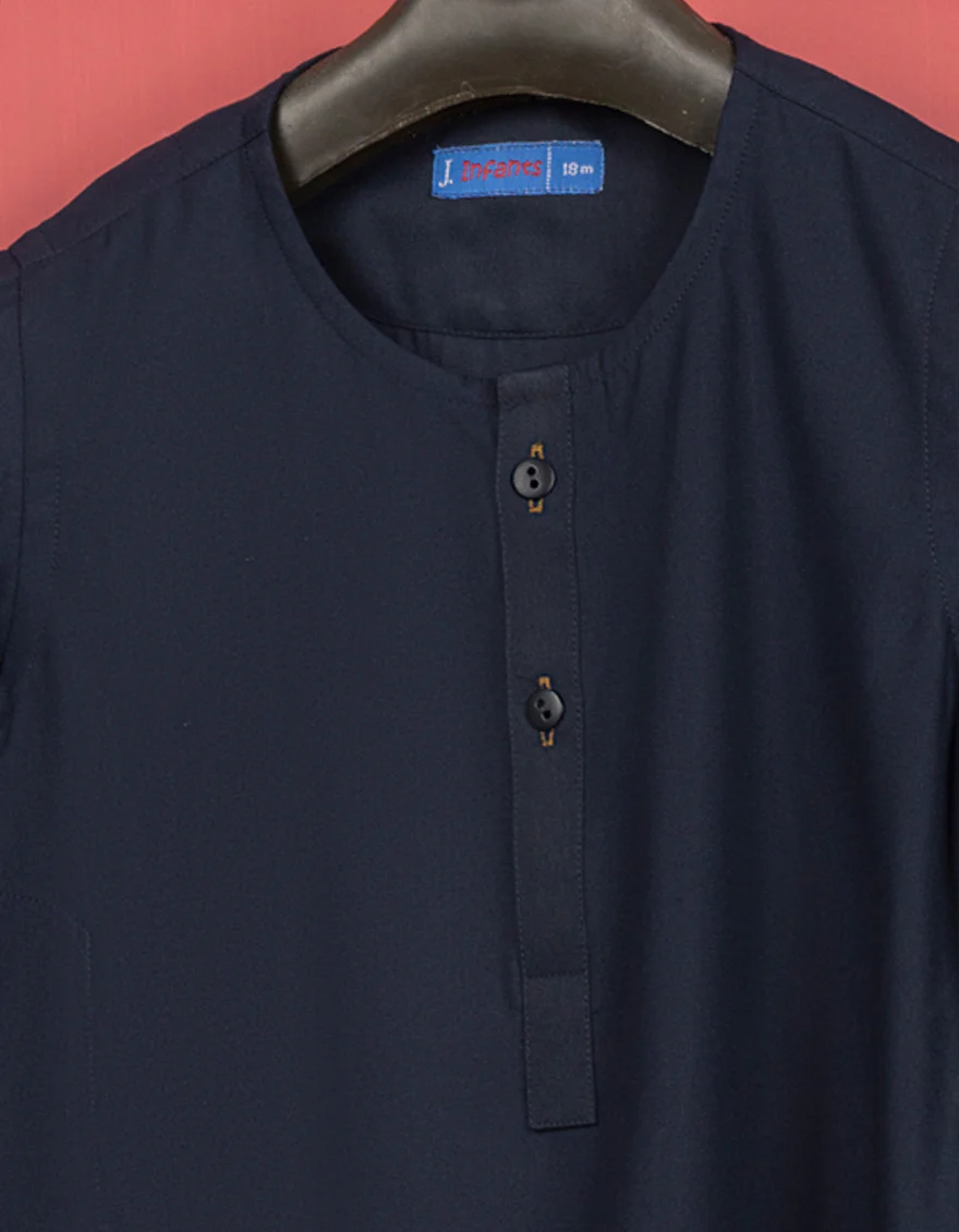 NAVY BLUE BLENDED BLUE KAMEEZ SHALWAR | JJIKS-S-US-35841-R5-AP/S23/JJ8733-PN - Image 2